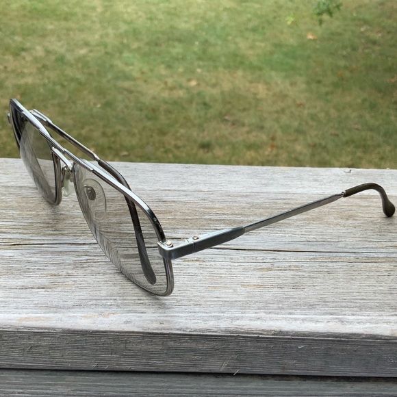 Vintage Retro LUXOTICCA 1041 Silver Pilot Metal Sunglasses Eyeglasses Frames - Picture 3 of 16